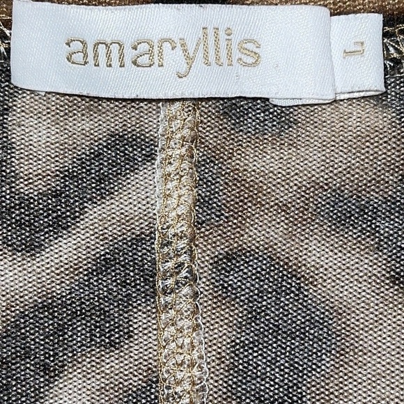 Amaryllis Tan & Black Leopard Print Knit Tunic Sz. L - Picture 8 of 10